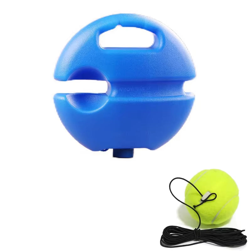 Heavy Duty Tennis Training Aids Base with Elastic Rope Ball Practice Self-Duty Rebound Tennis Trainer Partner Sparring Device