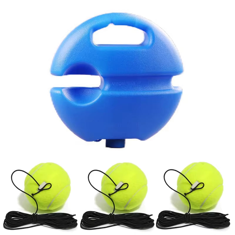 Heavy Duty Tennis Training Aids Base with Elastic Rope Ball Practice Self-Duty Rebound Tennis Trainer Partner Sparring Device