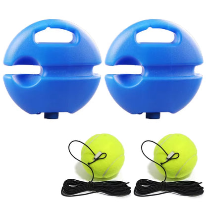 Heavy Duty Tennis Training Aids Base with Elastic Rope Ball Practice Self-Duty Rebound Tennis Trainer Partner Sparring Device