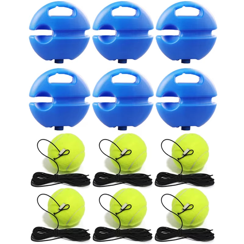 Heavy Duty Tennis Training Aids Base with Elastic Rope Ball Practice Self-Duty Rebound Tennis Trainer Partner Sparring Device