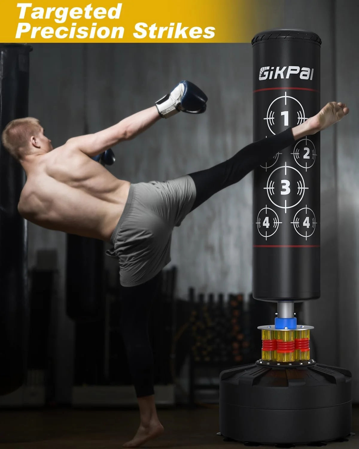 Ultimate 70" Freestanding Punching Bag - 180Lbs Heavy Duty Fitness Training with Suction Cup Base for MMA & Muay Thai