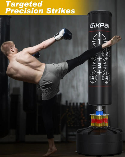 Ultimate 70" Freestanding Punching Bag - 180Lbs Heavy Duty Fitness Training with Suction Cup Base for MMA & Muay Thai