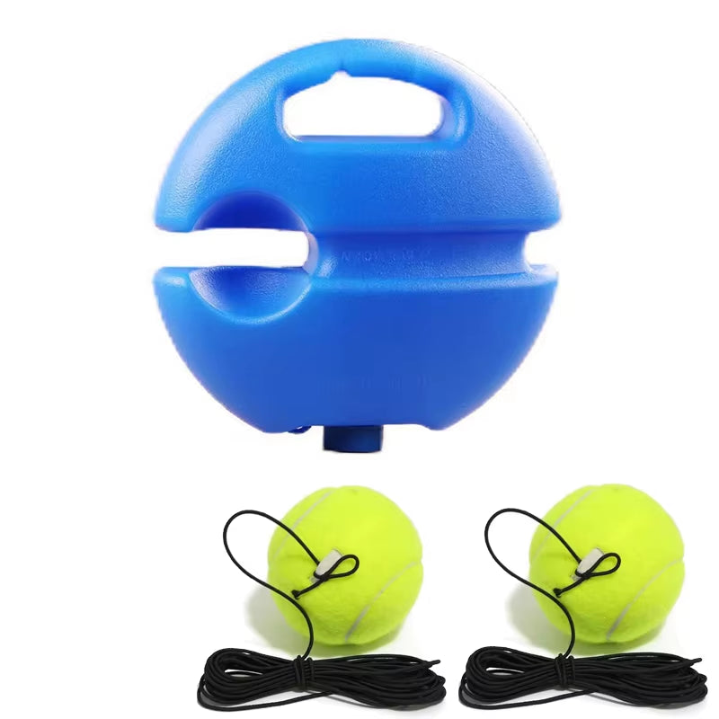 Heavy Duty Tennis Training Aids Base with Elastic Rope Ball Practice Self-Duty Rebound Tennis Trainer Partner Sparring Device